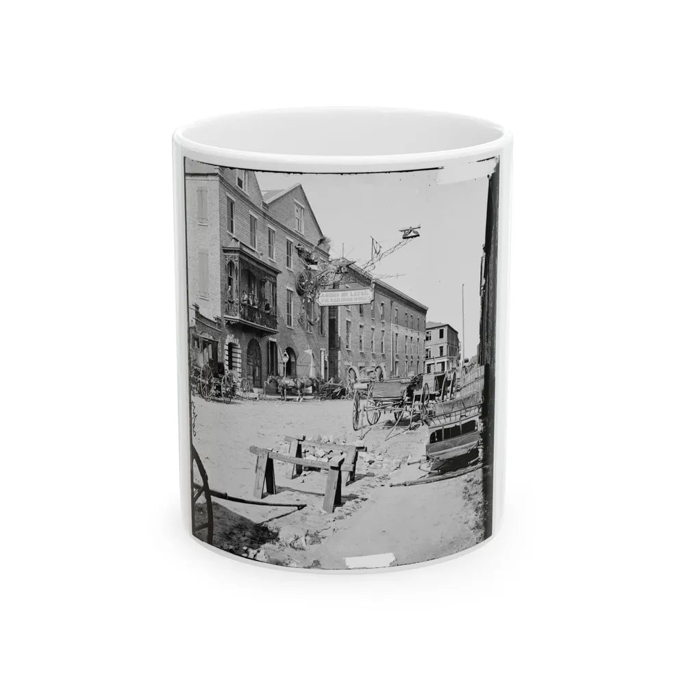 Charleston, S.C. Archibald Mcleish's Vulcan Iron Works And Other Houses On Cumberland Street (U.S. Civil War) White Coffee Mug-11oz-Go Mug Yourself