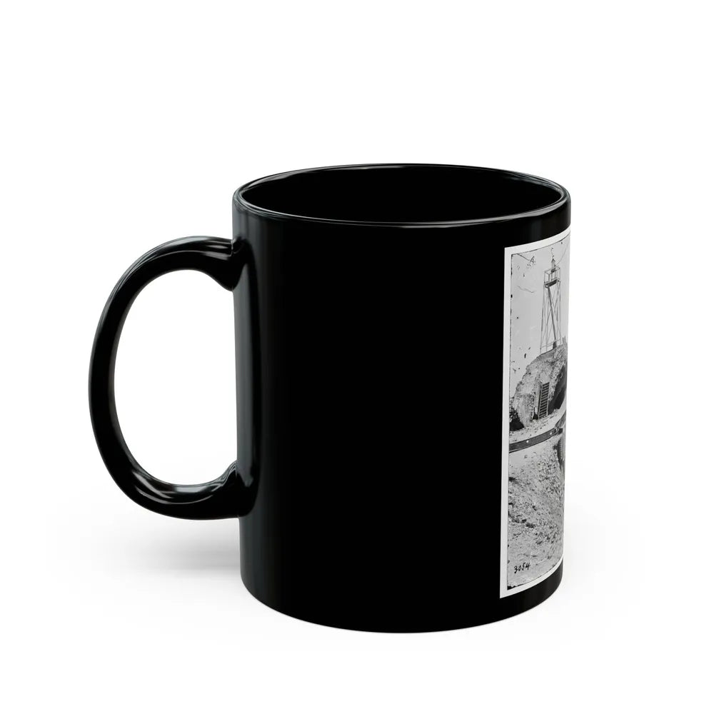 Charleston, S.C. Beacon On Parapet Of Fort Sumter (U.S. Civil War) Black Coffee Mug-Go Mug Yourself