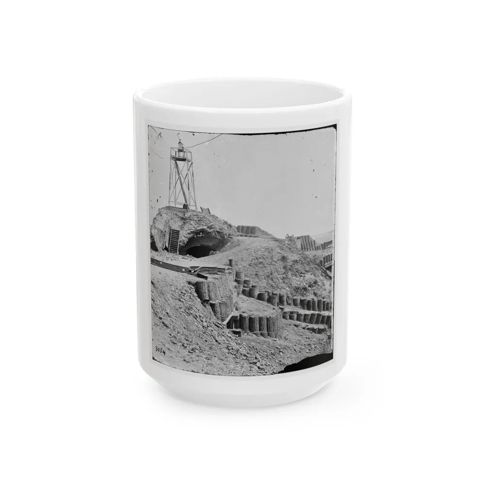 Charleston, S.C. Beacon On Parapet Of Fort Sumter (U.S. Civil War) White Coffee Mug-15oz-Go Mug Yourself