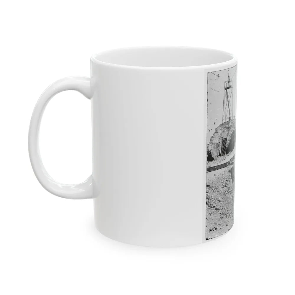 Charleston, S.C. Beacon On Parapet Of Fort Sumter (U.S. Civil War) White Coffee Mug-Go Mug Yourself