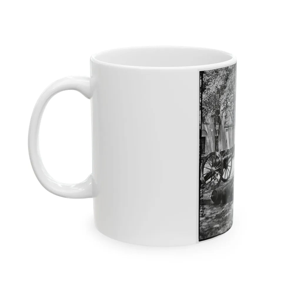 Charleston, S.C. Blakely Guns And Ammunition In The Arsenal Yard (U.S. Civil War) White Coffee Mug-Go Mug Yourself