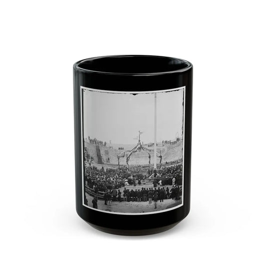 Charleston, S.C. Crowd Inside Fort Sumter; Another View (U.S. Civil War) Black Coffee Mug-15oz-Go Mug Yourself