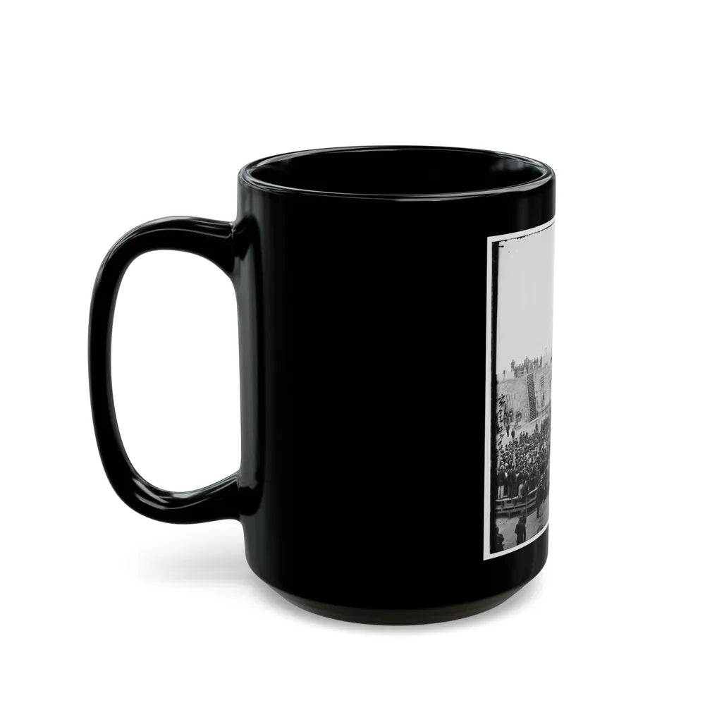 Charleston, S.C. Crowd Inside Fort Sumter; Another View (U.S. Civil War) Black Coffee Mug-Go Mug Yourself