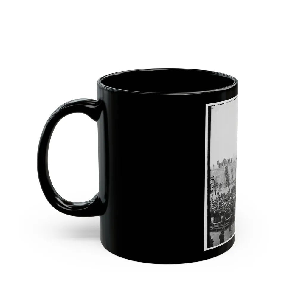 Charleston, S.C. Crowd Inside Fort Sumter; Another View (U.S. Civil War) Black Coffee Mug-Go Mug Yourself