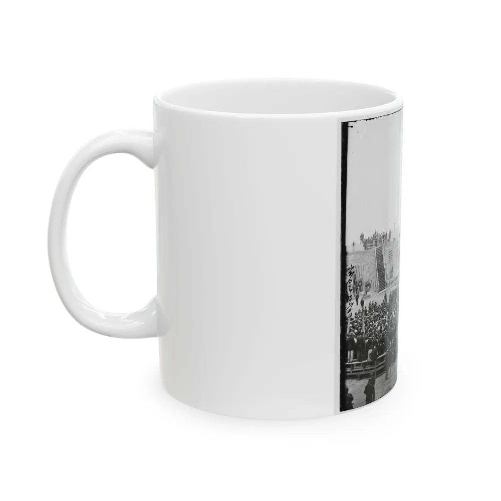 Charleston, S.C. Crowd Inside Fort Sumter; Another View (U.S. Civil War) White Coffee Mug-Go Mug Yourself