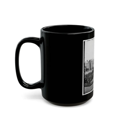 Charleston, S.C. Crowd Inside Fort Sumter Awaiting The Flag-Raising (U.S. Civil War) Black Coffee Mug-Go Mug Yourself