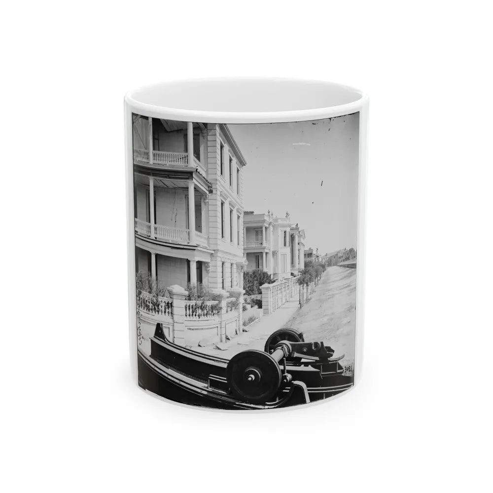 Charleston, S.C. East Battery; Dismantled Blakely Gun In Foreground (U.S. Civil War) White Coffee Mug-11oz-Go Mug Yourself