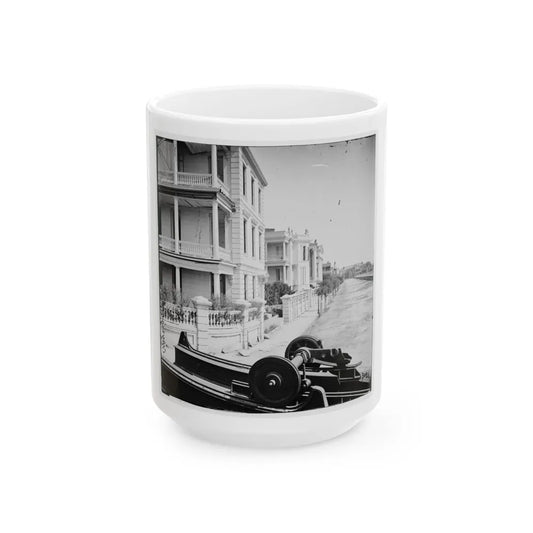 Charleston, S.C. East Battery; Dismantled Blakely Gun In Foreground (U.S. Civil War) White Coffee Mug-15oz-Go Mug Yourself