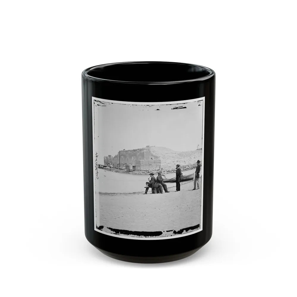 Charleston, S.C. Fort Sumter, From The Sand-Bar (U.S. Civil War) Black Coffee Mug-15oz-Go Mug Yourself