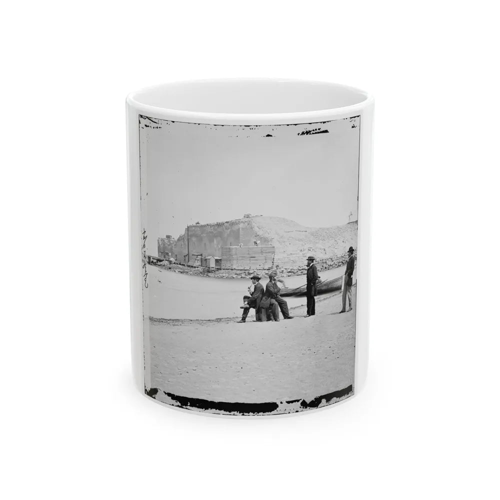 Charleston, S.C. Fort Sumter, From The Sand-Bar (U.S. Civil War) White Coffee Mug-11oz-Go Mug Yourself