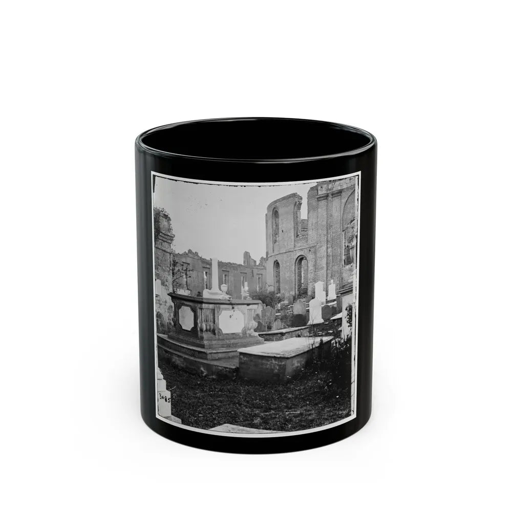 Charleston, S.C. Graveyard Of The Ruined Circular Church (U.S. Civil War) Black Coffee Mug-11oz-Go Mug Yourself