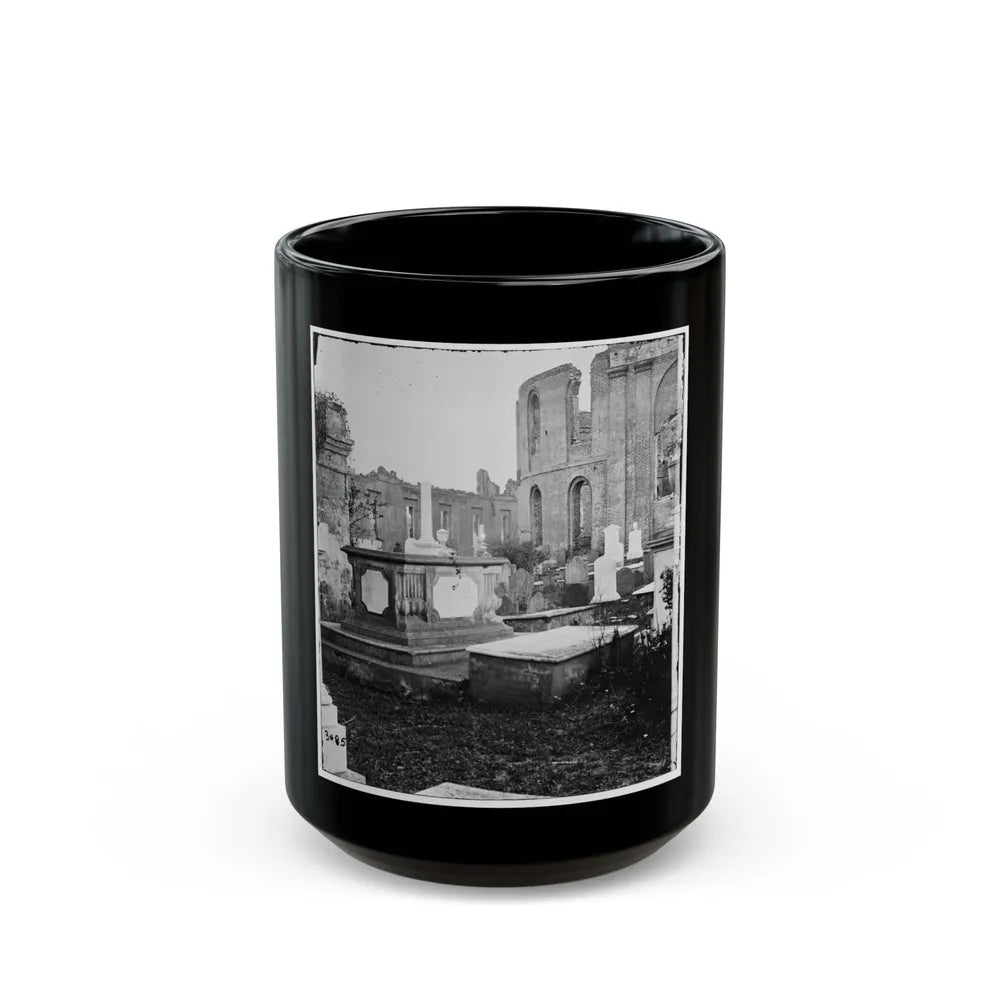 Charleston, S.C. Graveyard Of The Ruined Circular Church (U.S. Civil War) Black Coffee Mug-15oz-Go Mug Yourself