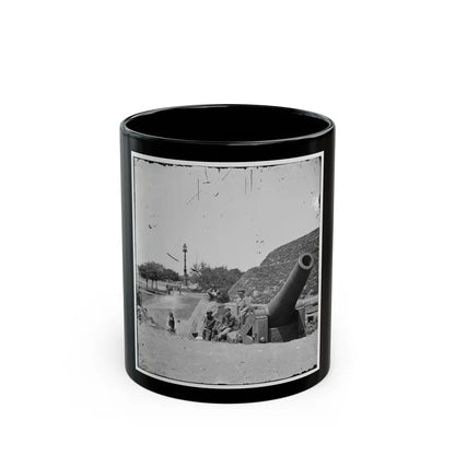 Charleston, S.C. Gun On The Point Battery (U.S. Civil War) Black Coffee Mug-11oz-Go Mug Yourself