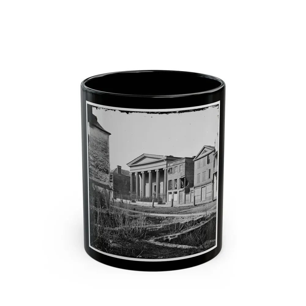 Charleston, S.C. Hibernian Hall (With Columns; 105 Meeting Street), Place Of Meeting After The Burning Of Secession Hall (U.S. Civil War) Black Coffee Mug-11oz-Go Mug Yourself