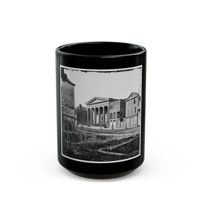 Charleston, S.C. Hibernian Hall (With Columns; 105 Meeting Street), Place Of Meeting After The Burning Of Secession Hall (U.S. Civil War) Black Coffee Mug-15oz-Go Mug Yourself