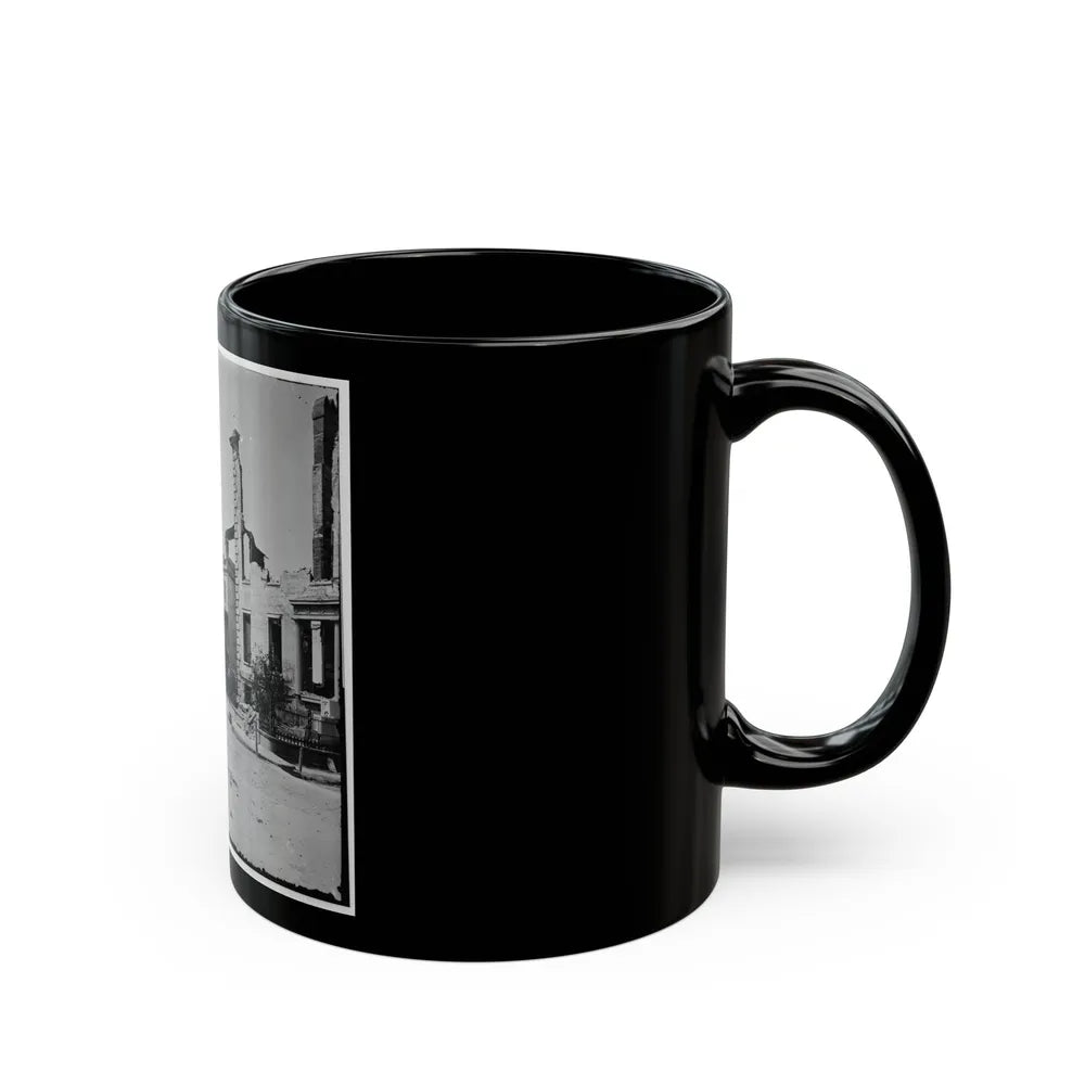 Charleston, S.C. Houses On The Battery Damaged By Shell-Fire (U.S. Civil War) Black Coffee Mug-Go Mug Yourself