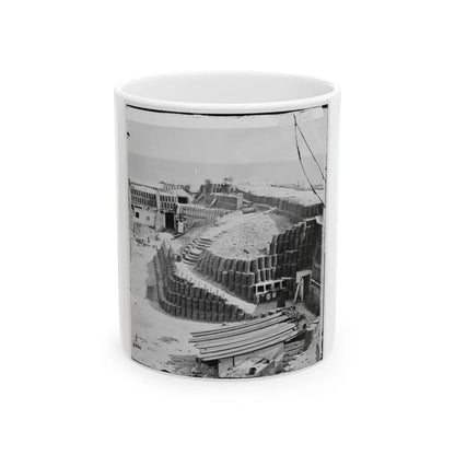 Charleston, S.C. Interior Of Fort Sumter With Gabions; Another View (U.S. Civil War) White Coffee Mug-11oz-Go Mug Yourself