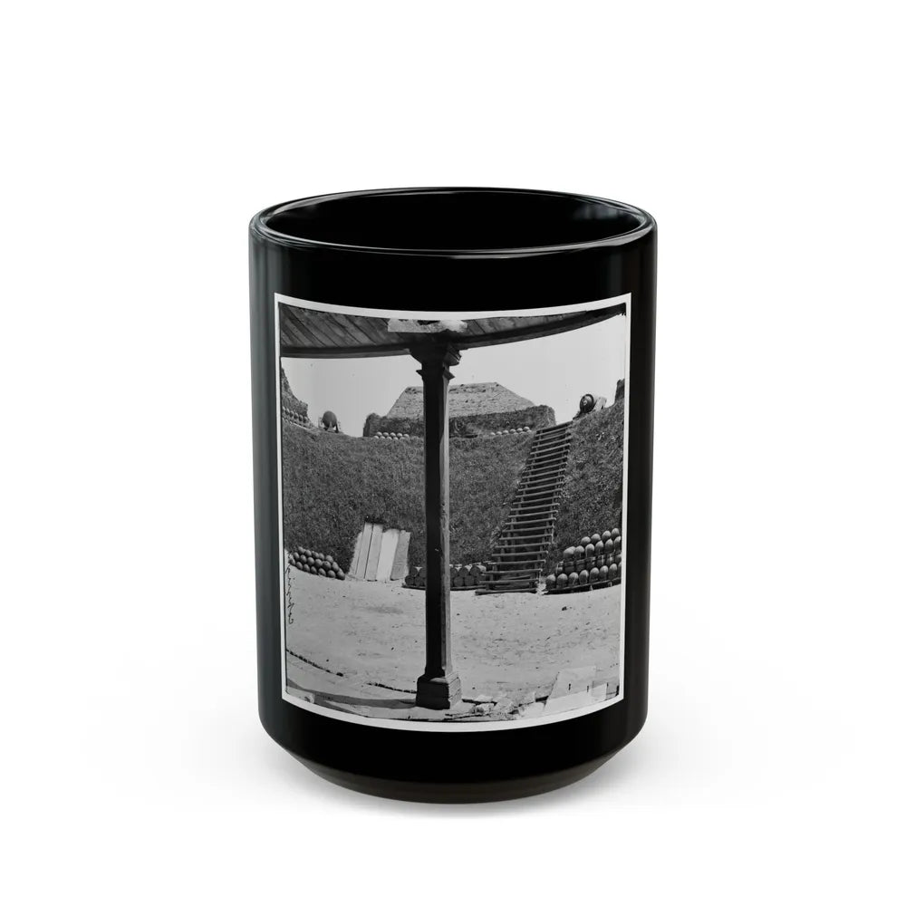 Charleston, S.C. Interior View Of Castle Pinckney (U.S. Civil War) Black Coffee Mug-15oz-Go Mug Yourself