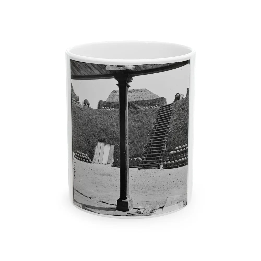 Charleston, S.C. Interior View Of Castle Pinckney (U.S. Civil War) White Coffee Mug-11oz-Go Mug Yourself