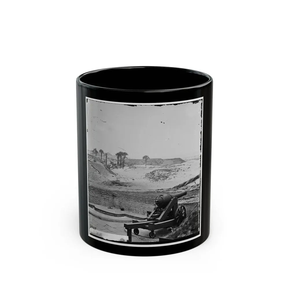 Charleston, S.C. Interior View Of Fort Moultrie, Looking Eastward (U.S. Civil War) Black Coffee Mug-11oz-Go Mug Yourself