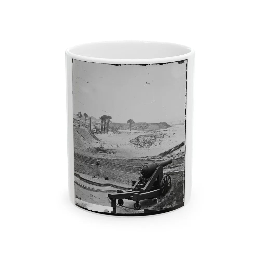 Charleston, S.C. Interior View Of Fort Moultrie, Looking Eastward (U.S. Civil War) White Coffee Mug-11oz-Go Mug Yourself