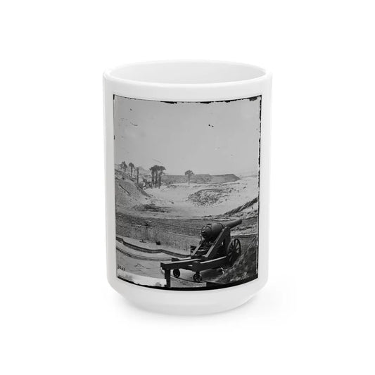 Charleston, S.C. Interior View Of Fort Moultrie, Looking Eastward (U.S. Civil War) White Coffee Mug-15oz-Go Mug Yourself