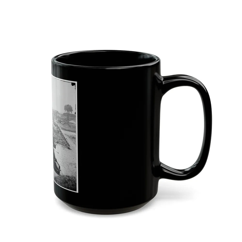 Charleston, S.C. Mortars Inside Fort Moultrie (U.S. Civil War) Black Coffee Mug-Go Mug Yourself