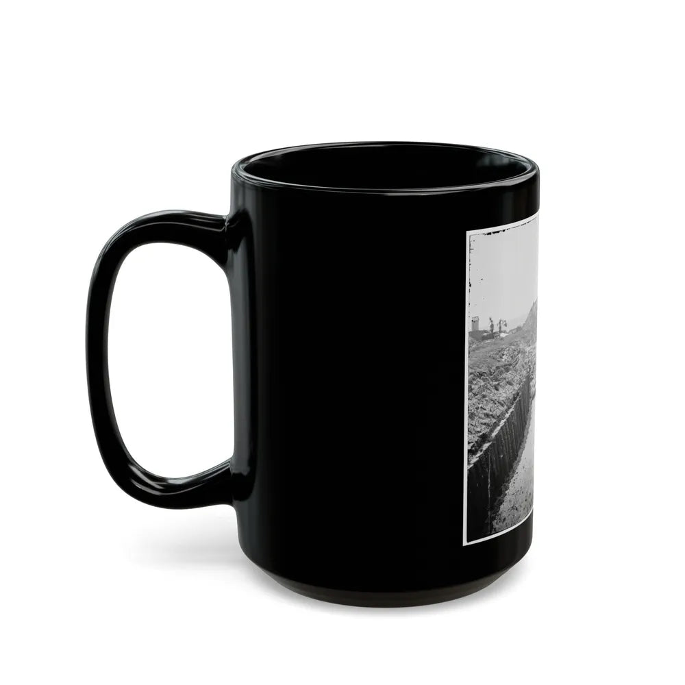 Charleston, S.C. Mortars Inside Fort Moultrie (U.S. Civil War) Black Coffee Mug-Go Mug Yourself