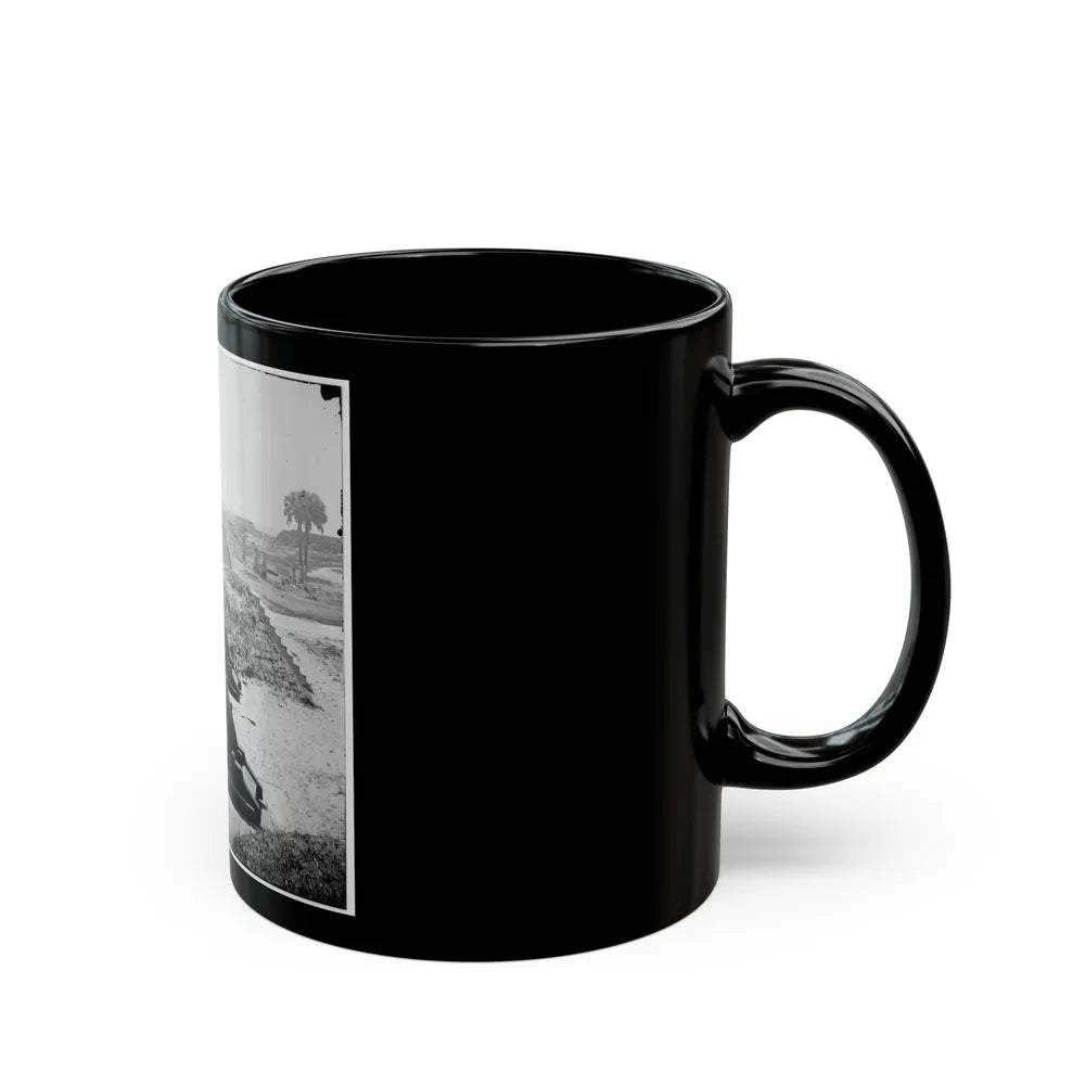 Charleston, S.C. Mortars Inside Fort Moultrie (U.S. Civil War) Black Coffee Mug-Go Mug Yourself