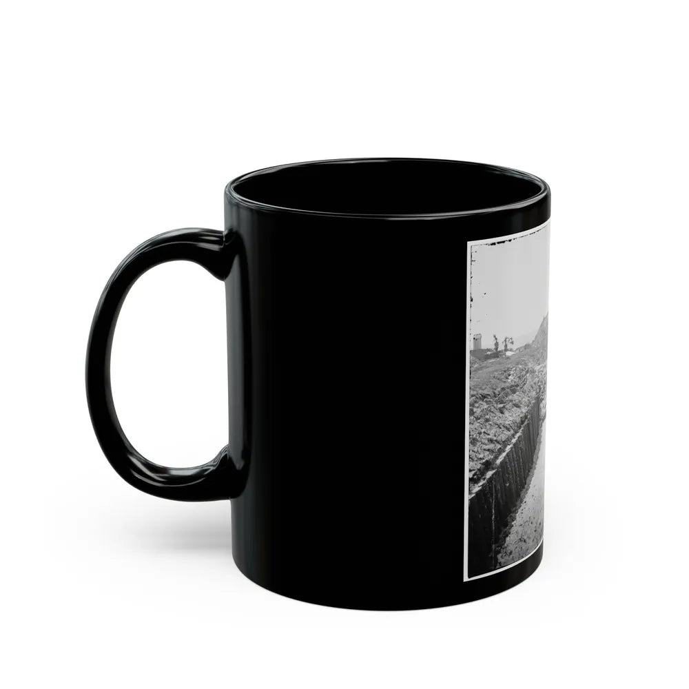 Charleston, S.C. Mortars Inside Fort Moultrie (U.S. Civil War) Black Coffee Mug-Go Mug Yourself