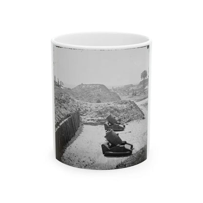 Charleston, S.C. Mortars Inside Fort Moultrie (U.S. Civil War) White Coffee Mug-11oz-Go Mug Yourself