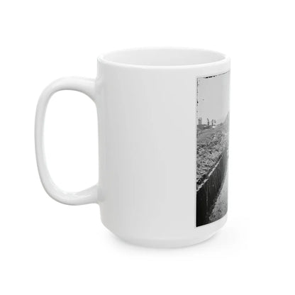 Charleston, S.C. Mortars Inside Fort Moultrie (U.S. Civil War) White Coffee Mug-Go Mug Yourself