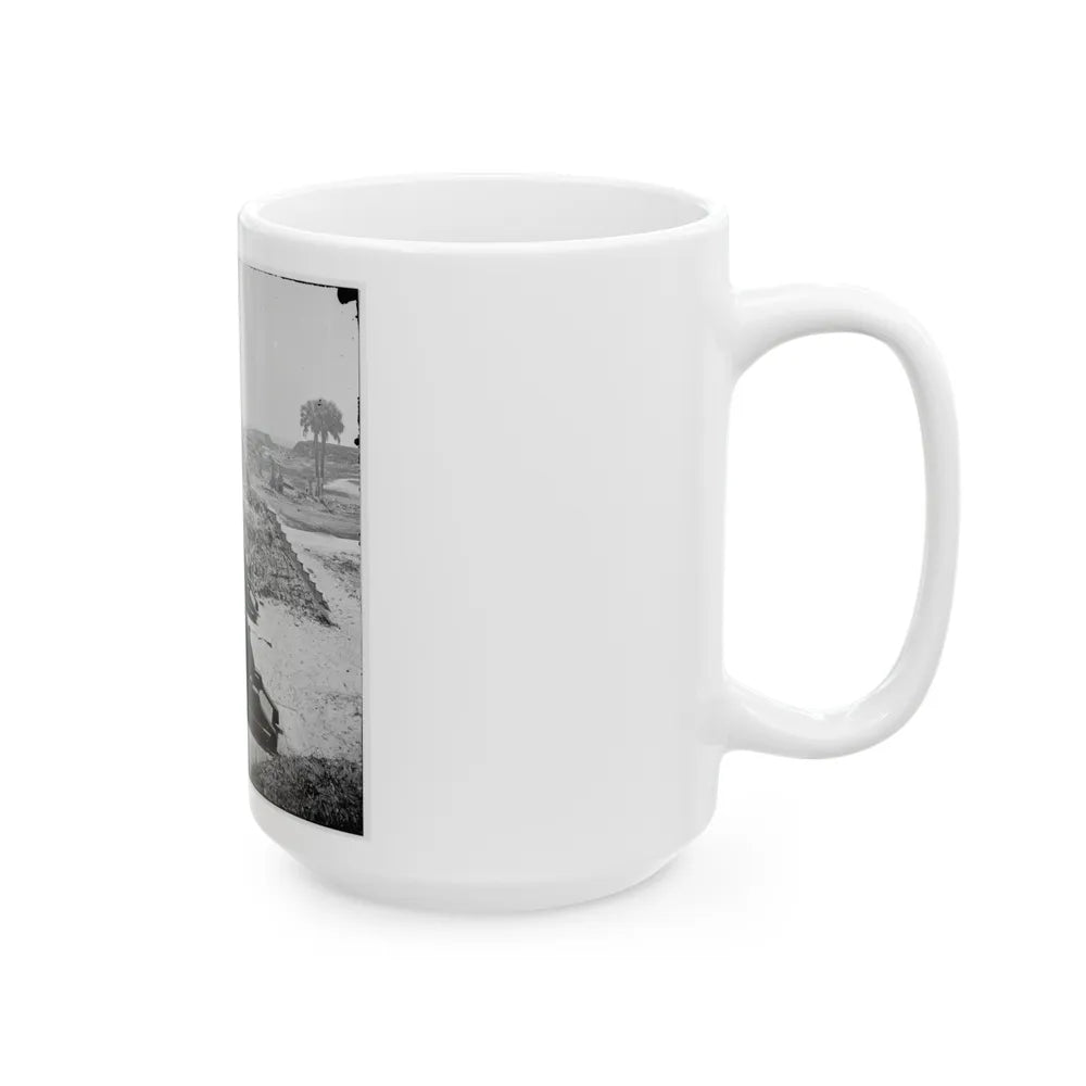 Charleston, S.C. Mortars Inside Fort Moultrie (U.S. Civil War) White Coffee Mug-Go Mug Yourself