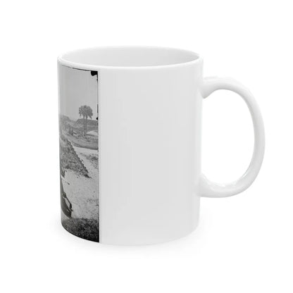 Charleston, S.C. Mortars Inside Fort Moultrie (U.S. Civil War) White Coffee Mug-Go Mug Yourself