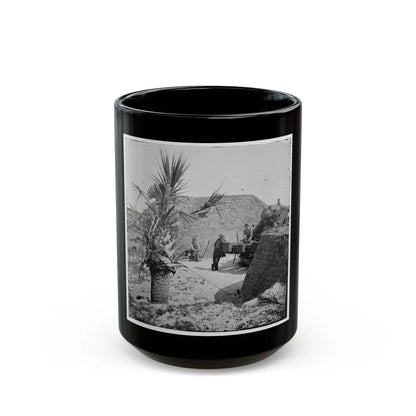 Charleston, S.C. Mounted Gun, Parapet Of Fort Moultrie (U.S. Civil War) Black Coffee Mug-15oz-Go Mug Yourself