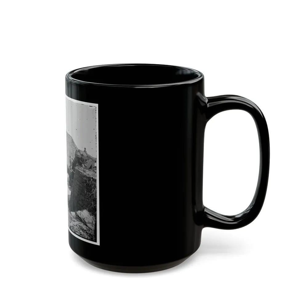 Charleston, S.C. Mounted Gun, Parapet Of Fort Moultrie (U.S. Civil War) Black Coffee Mug-Go Mug Yourself