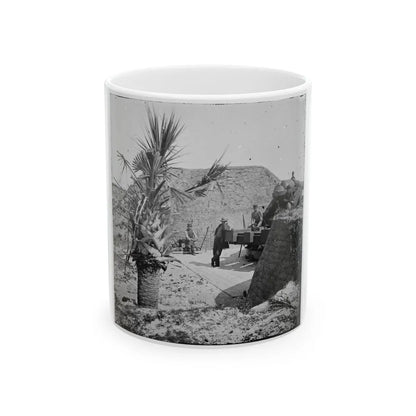 Charleston, S.C. Mounted Gun, Parapet Of Fort Moultrie (U.S. Civil War) White Coffee Mug-11oz-Go Mug Yourself