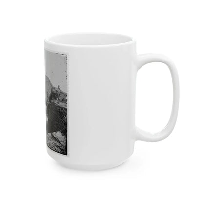 Charleston, S.C. Mounted Gun, Parapet Of Fort Moultrie (U.S. Civil War) White Coffee Mug-Go Mug Yourself