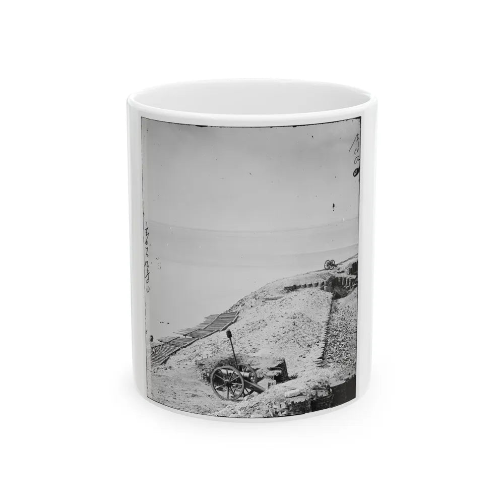 Charleston, S.C. Parapet Of Fort Sumter Looking Toward Morris Island (U.S. Civil War) White Coffee Mug-11oz-Go Mug Yourself