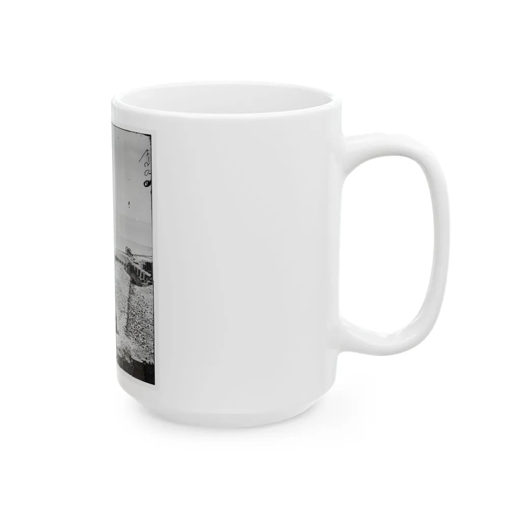 Charleston, S.C. Parapet Of Fort Sumter Looking Toward Morris Island (U.S. Civil War) White Coffee Mug-Go Mug Yourself