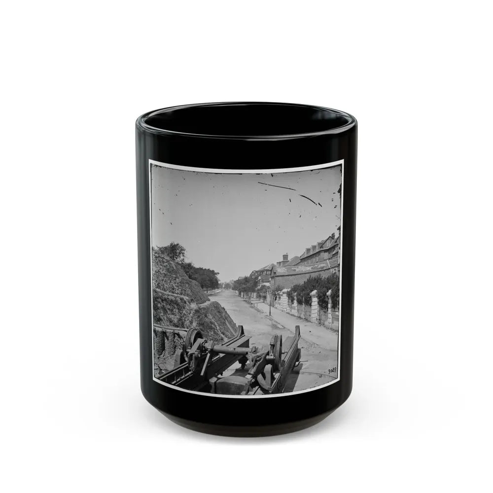 Charleston, S.C. South Battery; Dismantled Blakely Gun In Foreground (U.S. Civil War) Black Coffee Mug-15oz-Go Mug Yourself