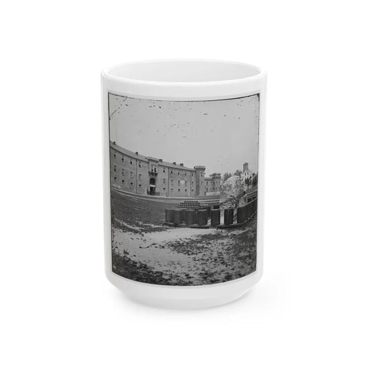 Charleston, S.C. The Citadel Seen Across Marion Square (U.S. Civil War) White Coffee Mug-15oz-Go Mug Yourself