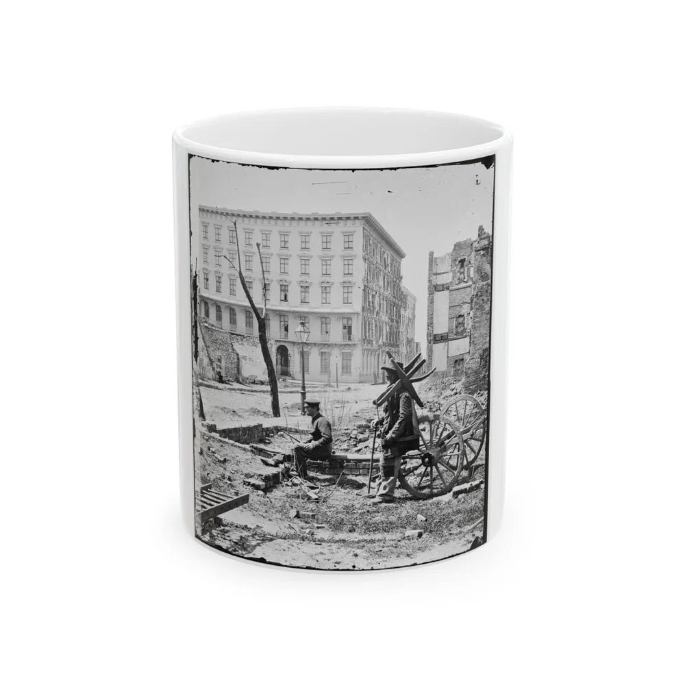 Charleston, S.C. The Mills House, With Adjacent Ruins (U.S. Civil War) White Coffee Mug-11oz-Go Mug Yourself