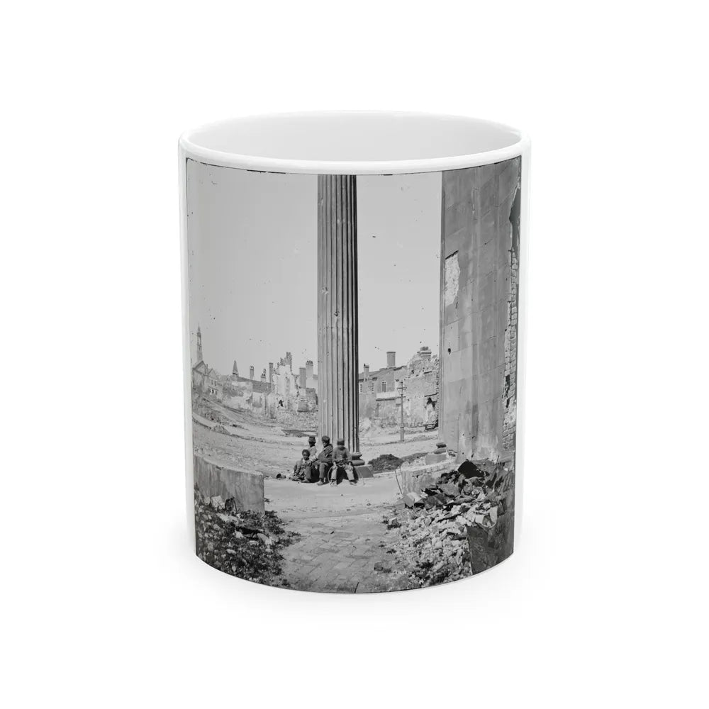 Charleston, S.C. View Of Ruined Buildings Through Porch Of The Circular Church (150 Meeting Street) (U.S. Civil War) White Coffee Mug-11oz-Go Mug Yourself