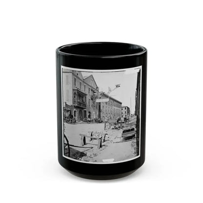 Charleston, S.C. Archibald Mcleish's Vulcan Iron Works And Other Houses On Cumberland Street (U.S. Civil War) Black Coffee Mug 15oz - Go Mug Yourself