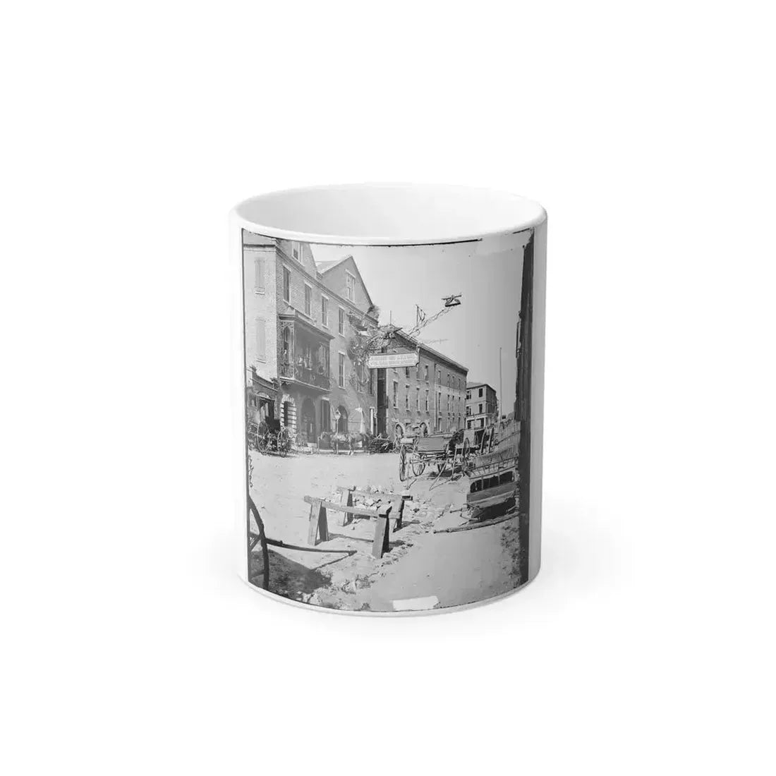 Charleston, S.C. Archibald Mcleish's Vulcan Iron Works and Other Houses on Cumberland Street (U.S. Civil War) Color Changing Coffee Mug 11oz Default Title 11oz - Go Mug Yourself