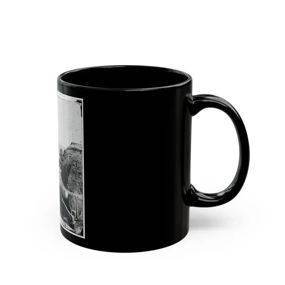 Charleston, S.C. Battery Of Confederate Fort Johnson; Fort Sumter In Distance (U.S. Civil War) Black Coffee Mug - Go Mug Yourself