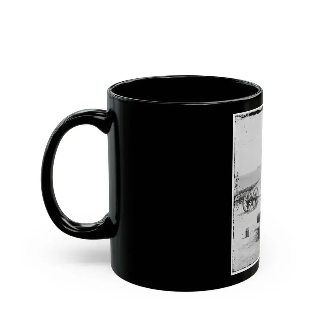 Charleston, S.C. Battery Of Confederate Fort Johnson; Fort Sumter In Distance (U.S. Civil War) Black Coffee Mug - Go Mug Yourself