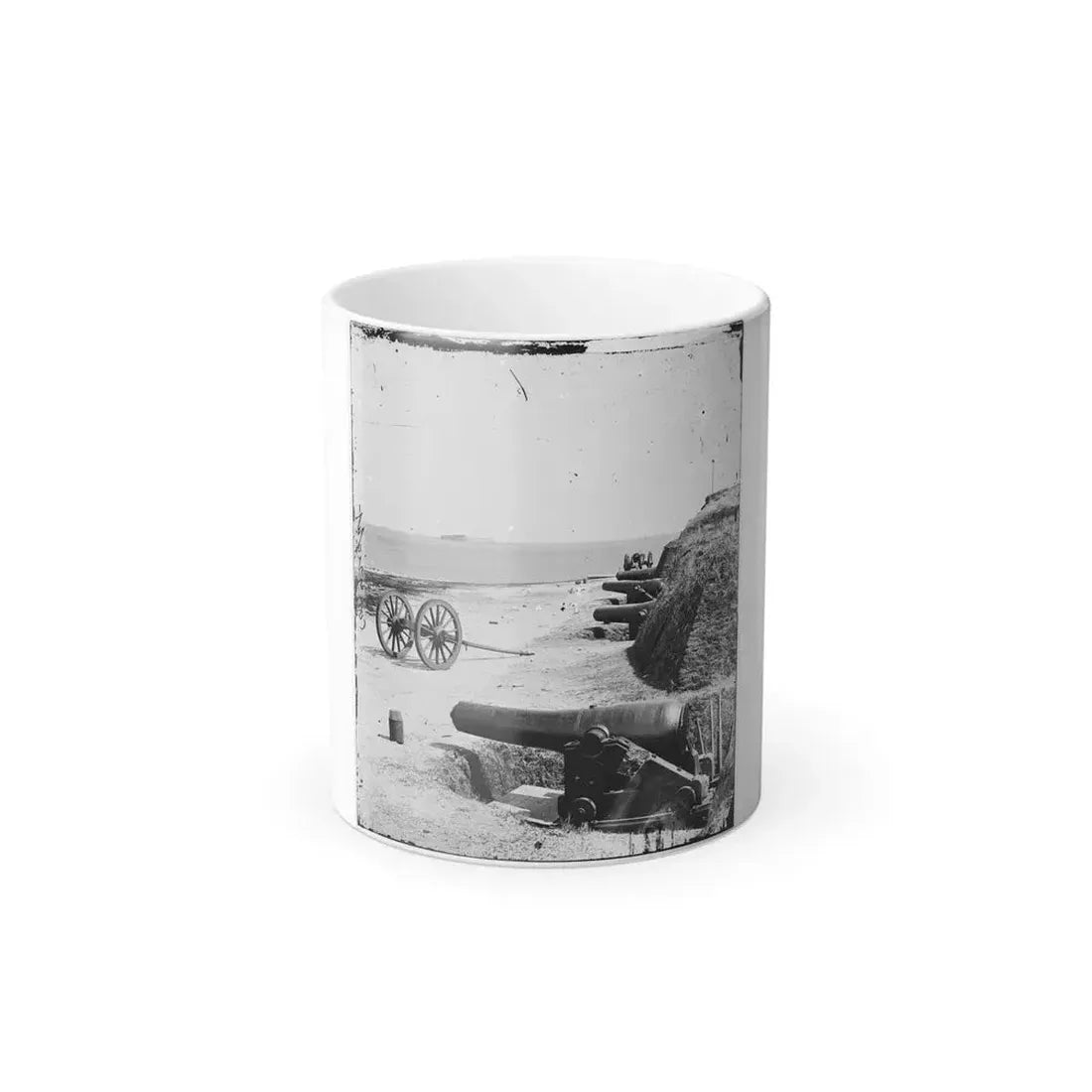 Charleston, S.C. Battery of Confederate Fort Johnson; Fort Sumter in Distance (U.S. Civil War) Color Changing Coffee Mug 11oz - Go Mug Yourself