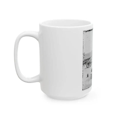 Charleston, S.C. Battery Of Confederate Fort Johnson; Fort Sumter In Distance (U.S. Civil War) White Coffee Mug - Go Mug Yourself